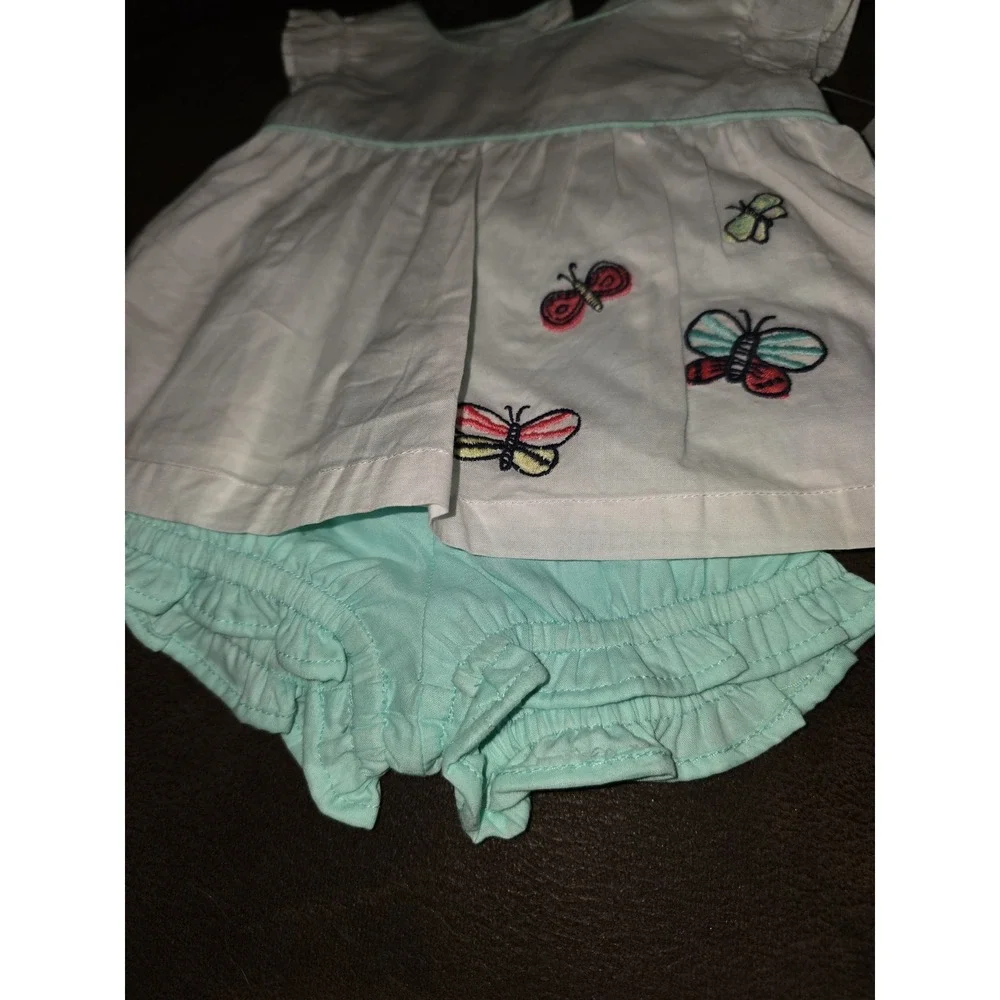 Gymboree layette line lakeside stroll butterfly 2 piece‎ set 3 6 months nwt